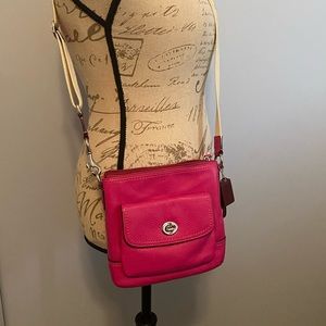 Coach crossbody - hot pink supple leather